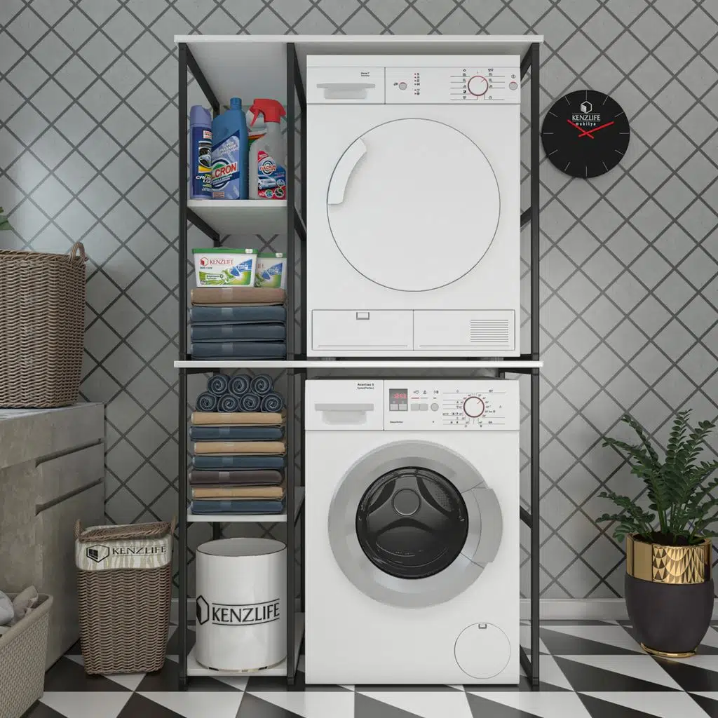 Bakbudaiyi çamaşır kurutma makinesi dolabı atik byzsyh 180*100*60 mat suntalam metal siyah boya