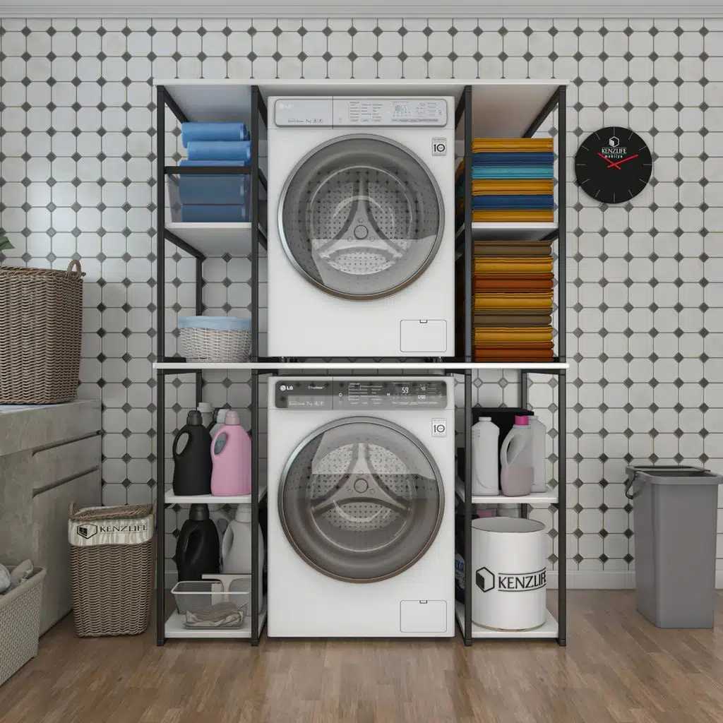 Bakbudaiyi çamaşır kurutma makinesi dolabı balandı byzsyh 180*130*60 mat suntalam metal siyah boya