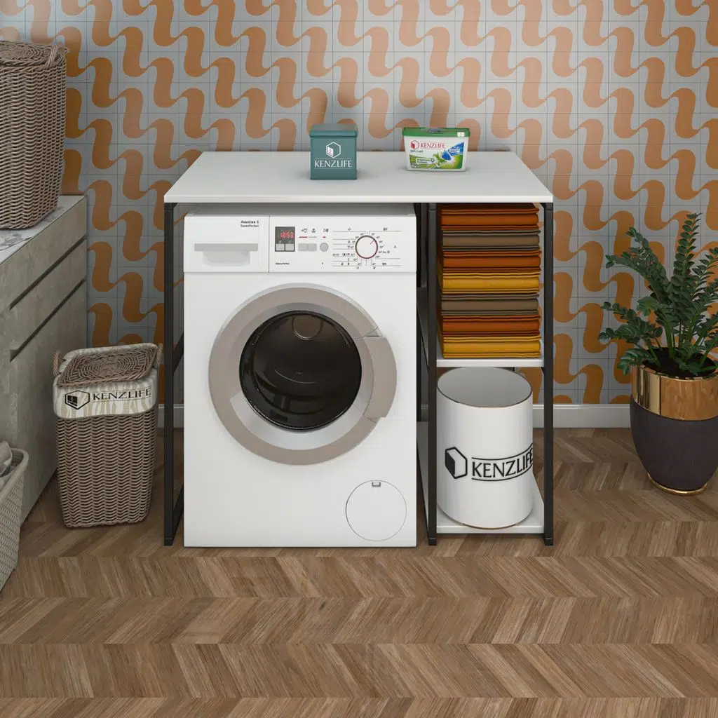 Bakbudaiyi çamaşır kurutma makinesi dolabı ninova byzsyh 090*100*60 mat suntalam metal siyah boya