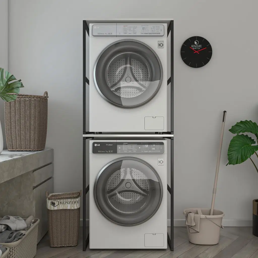 Bakbudaiyi çamaşır kurutma makinesi dolabı velid byzsyh 180*070*60 mat suntalam metal siyah boya