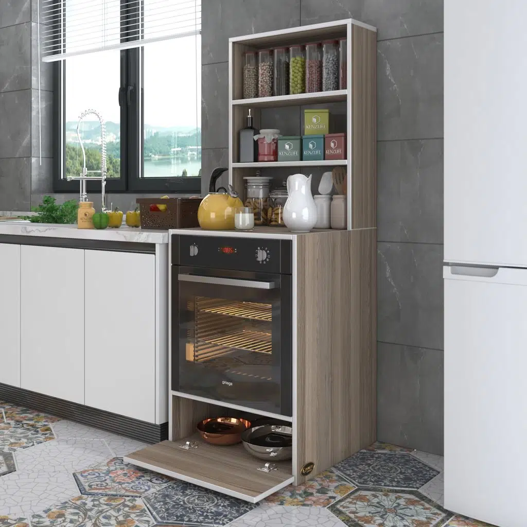 Kenzlife ankastre fırın dolabı bengisu crd 165*60*56 mutfak kapaklı