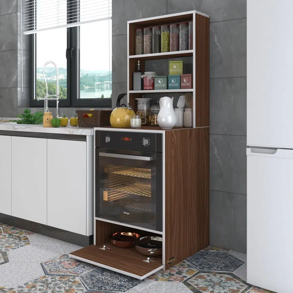 Kenzlife ankastre fırın dolabı bengisu cvz 165*60*56 mutfak kapaklı