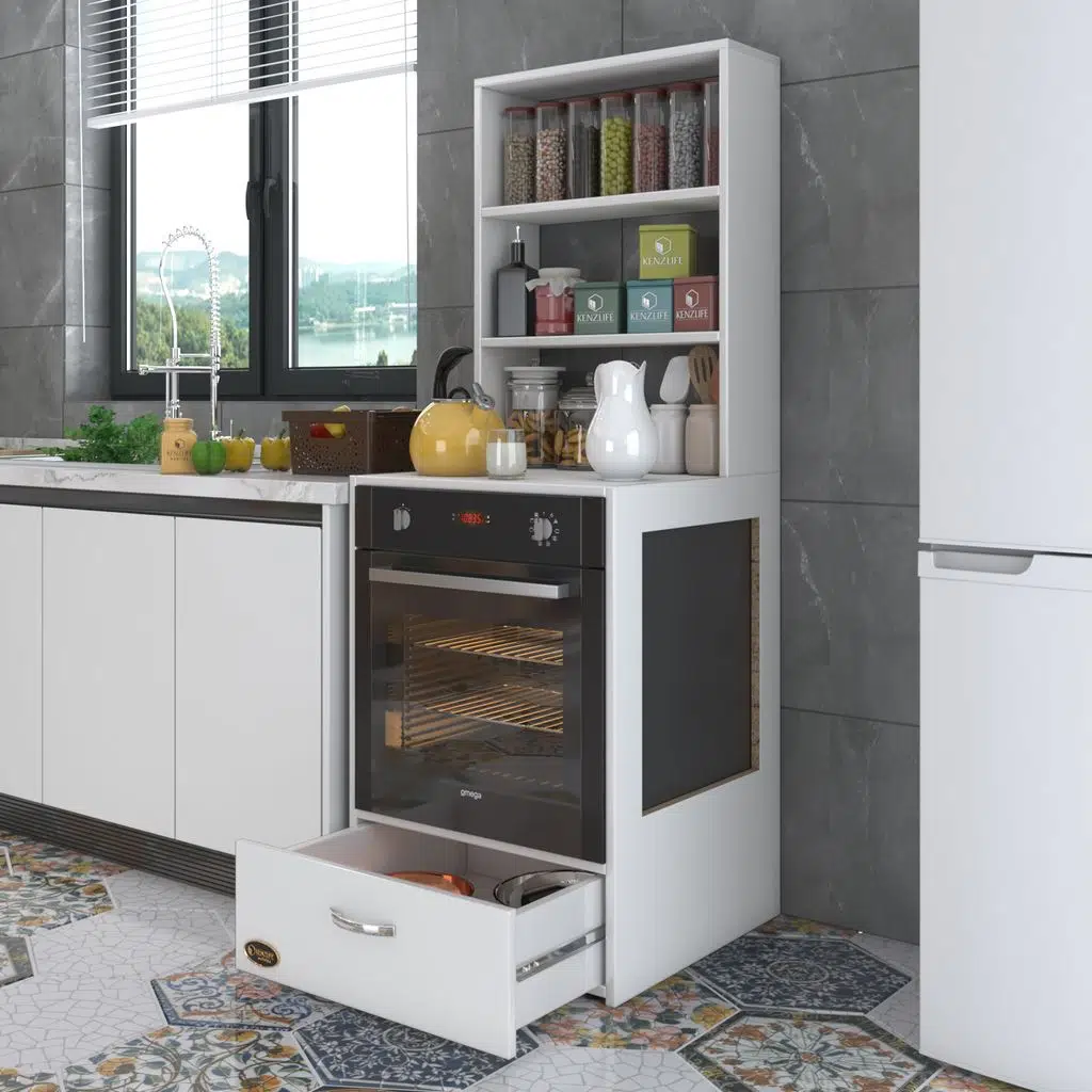 Kenzlife ankastre fırın dolabı gönül byz 165*60*56 mutfak çekmeceli