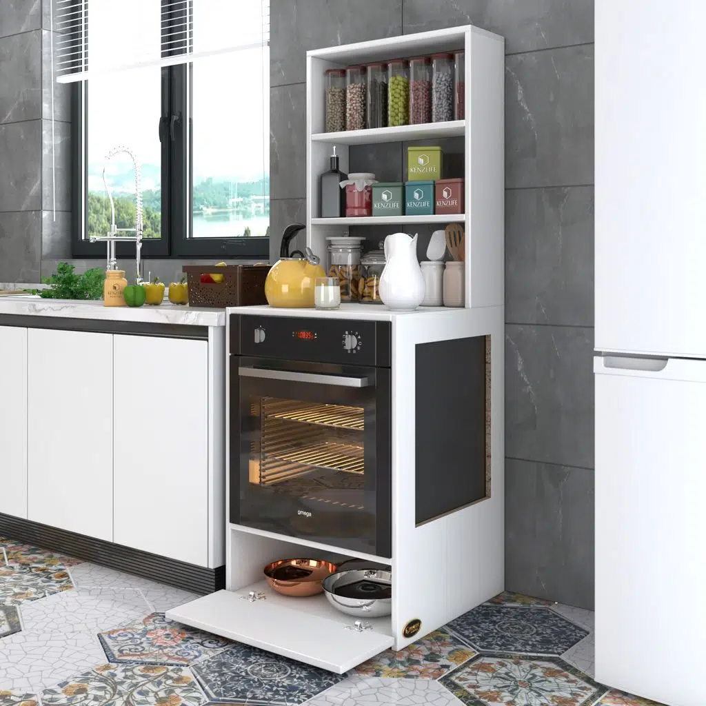 Kenzlife ankastre fırın dolabı hümeyra byz 165*60*56 mutfak kapaklı