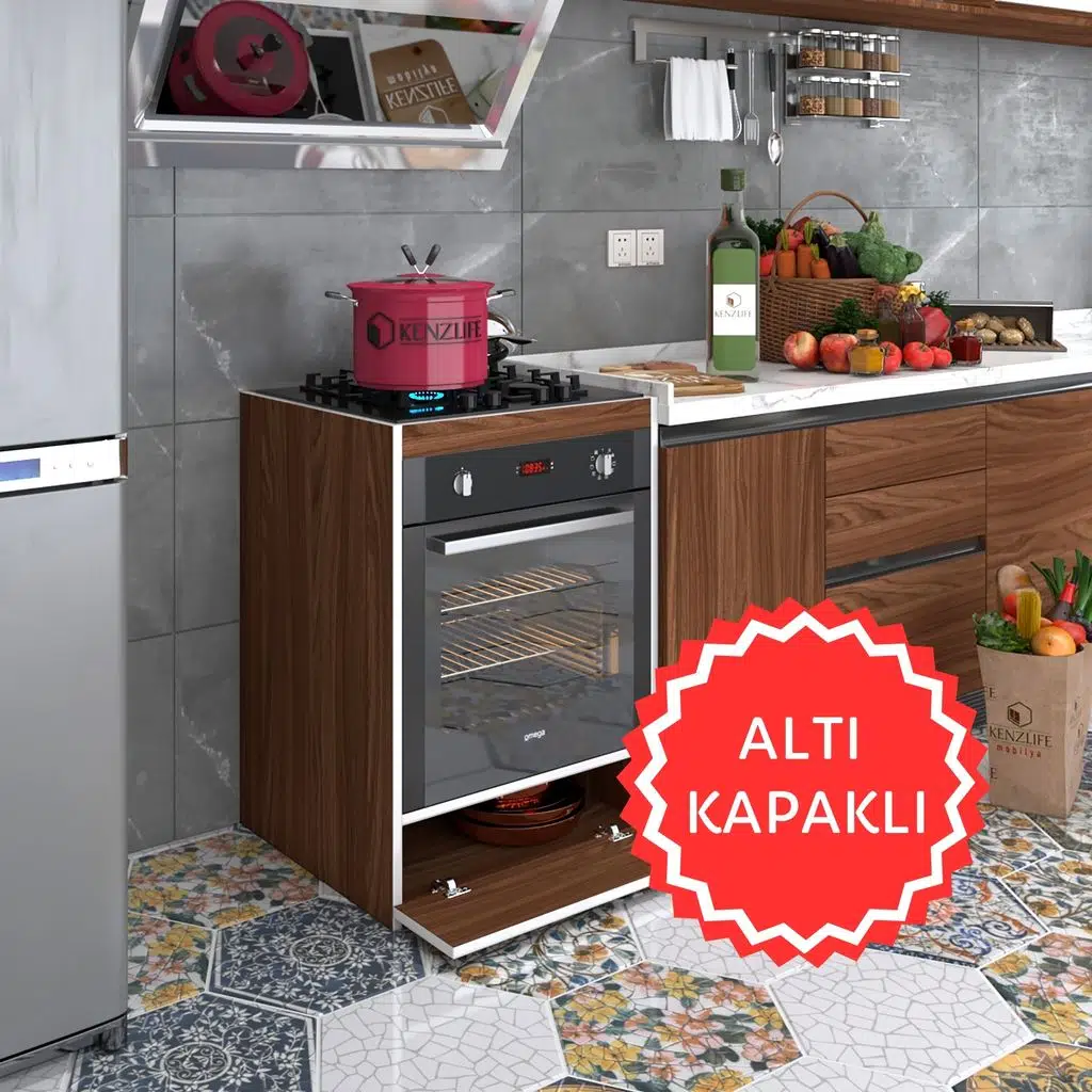 Kenzlife ankastre modülü kabini berilyum cvz fırın ocak dolabı kapaklı 