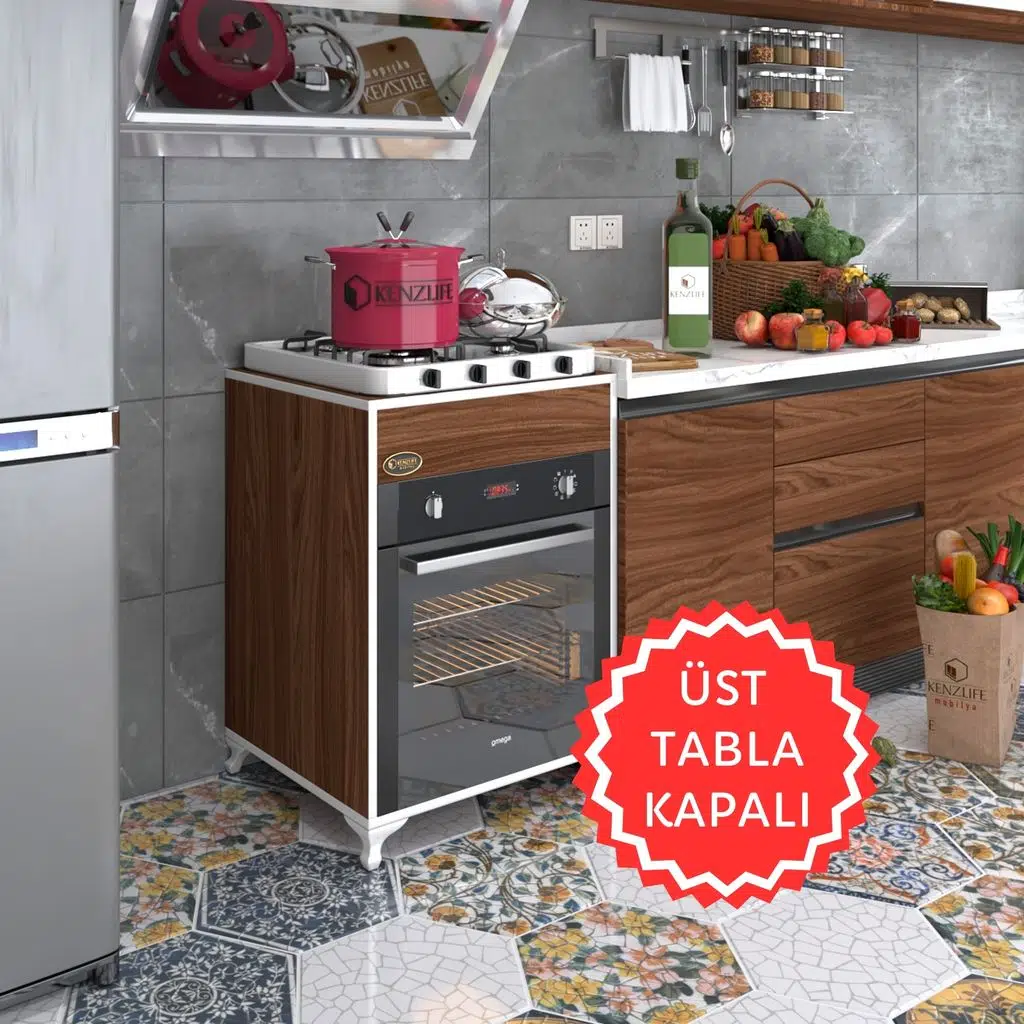 Kenzlife ankastre modülü kabini lantanyum cvz fırın ocak dolabı sabit tabla ayaklı 