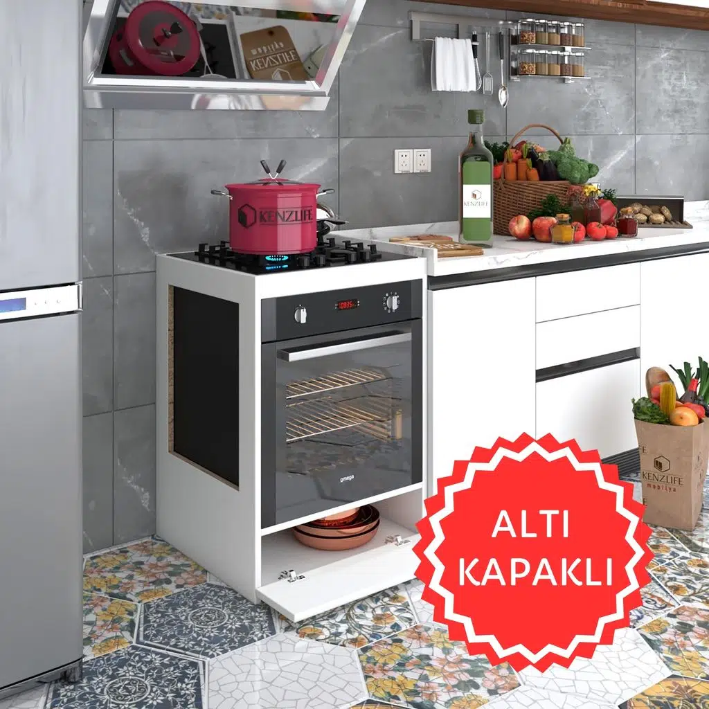 Kenzlife ankastre modülü kabini vanadyum3 byz fırın ocak dolabı kapaklı 