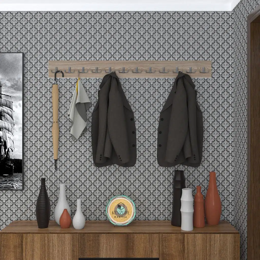 Kenzlife askılık tokadi mat cordoba renk suntalam 12 adet metal krom renk portmanto