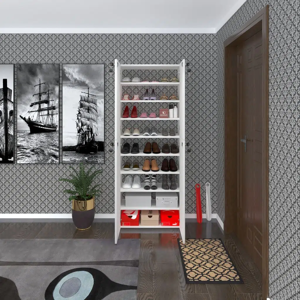 Kenzlife ayakkabılık ayakkabı dolabı kilitli gutan byz 180*70*32 kapaklı ofis dolabı iki bölme