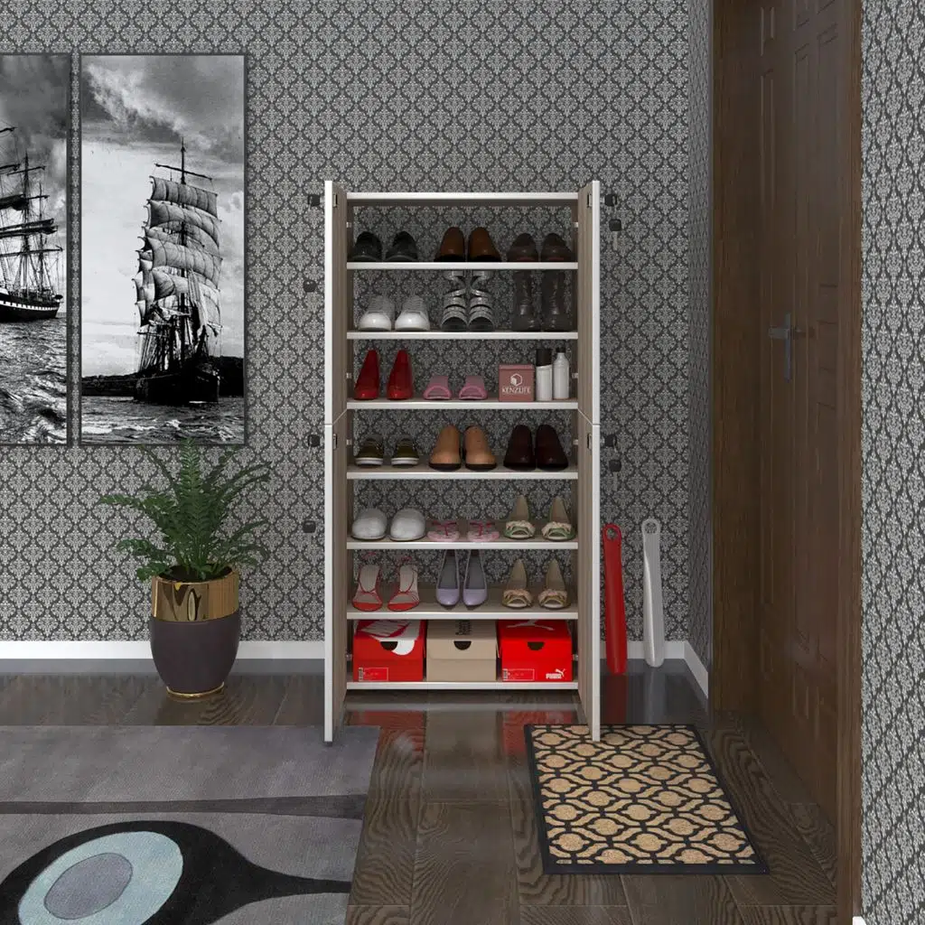 Kenzlife ayakkabılık ayakkabı dolabı kilitli gutan crd 140*70*32 kapaklı ofis dolabı iki bölme