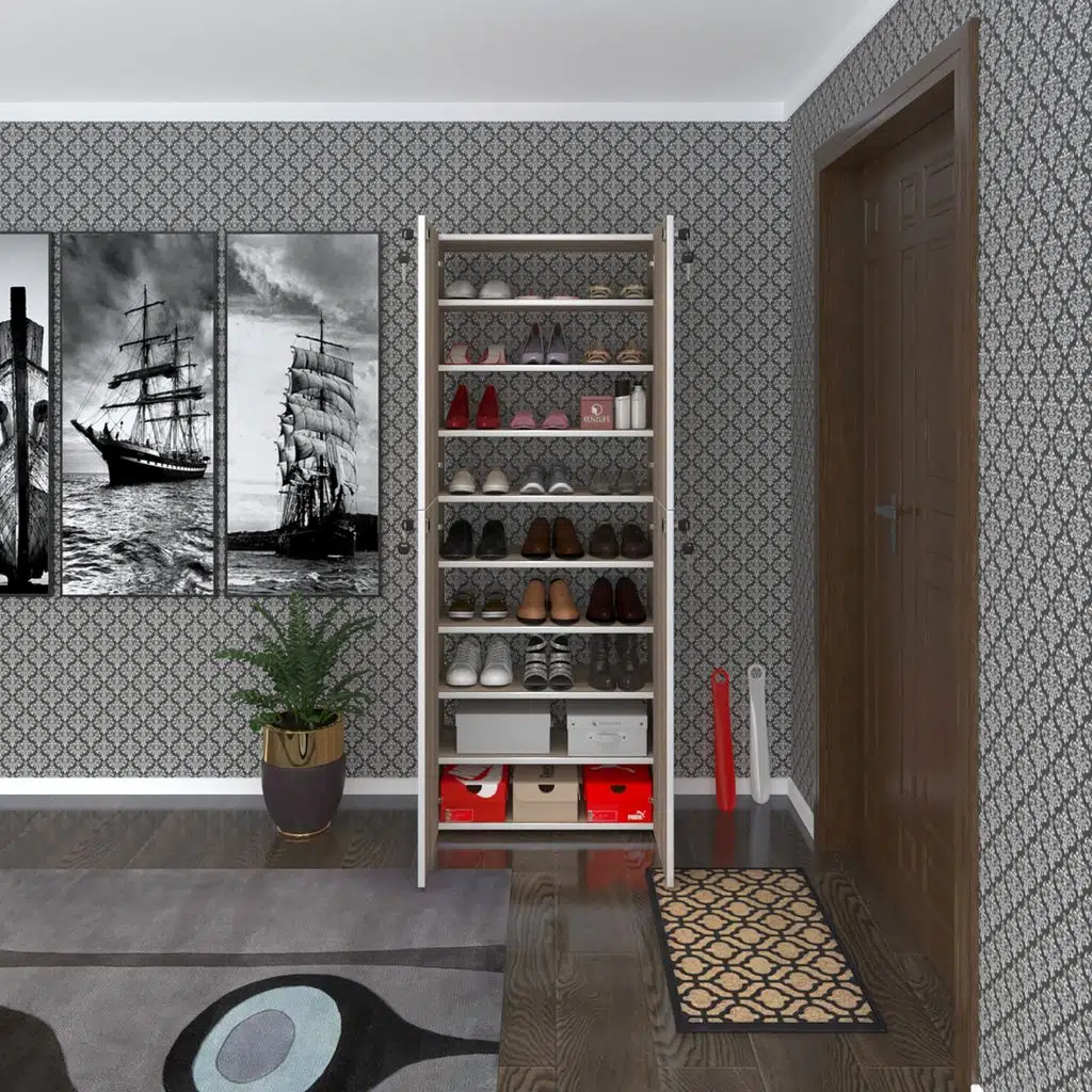 Kenzlife ayakkabılık ayakkabı dolabı kilitli gutan crd 180*70*32 kapaklı ofis dolabı iki bölme