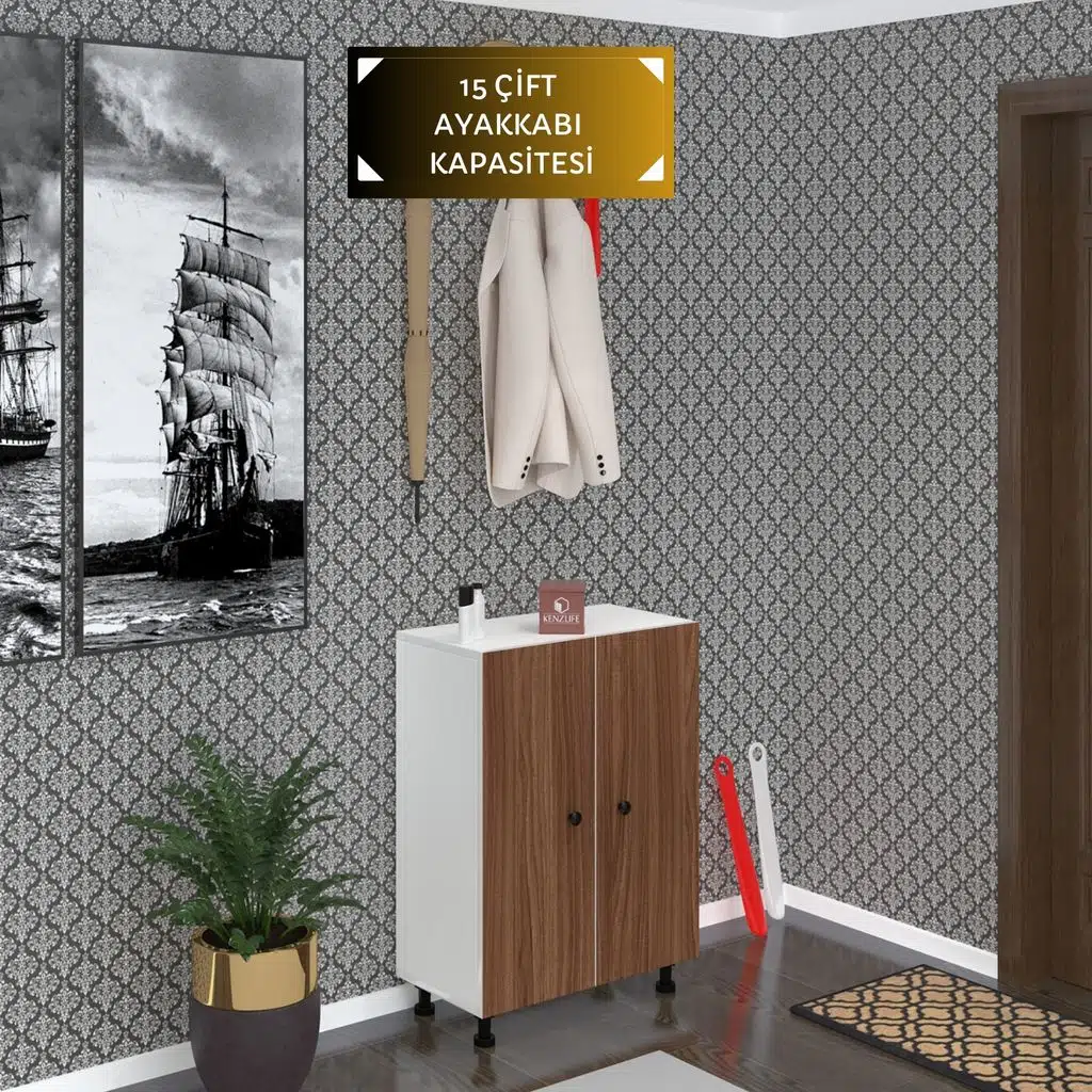 Kenzlife ayakkabılık cimcime5 cvzbyz 83*060*32 kapaklı 5 raflı 15 çift ayakkabı kapasitesi