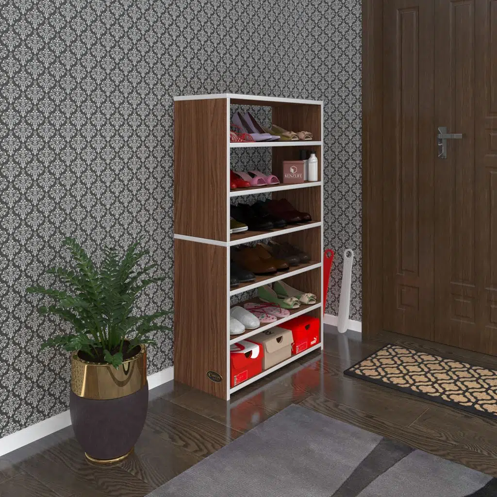 Kenzlife ayakkabılık goya cvz 120*70*30 arkalıksız ayakkabı ofis dolabı iki bölme