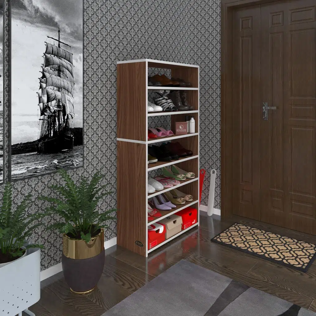 Kenzlife ayakkabılık goya cvz 140*70*30 arkalıksız ayakkabı ofis dolabı iki bölme