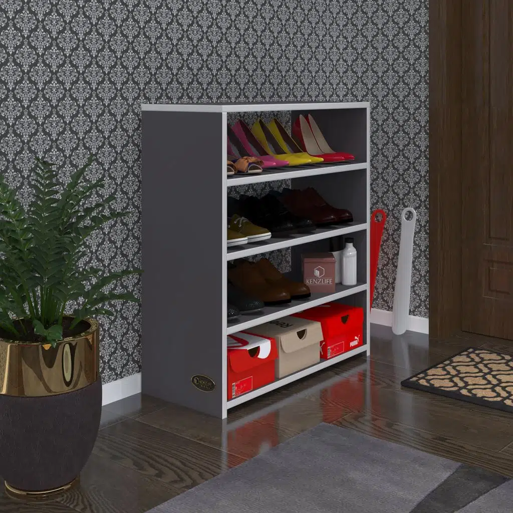 Kenzlife ayakkabılık goya gri 080*70*30 arkalıksız ayakkabı ofis dolabı