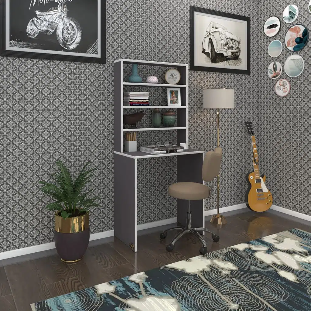 Kenzlife bilgisayar çalışma masası hamilton70 gri ofis sekreter laptop