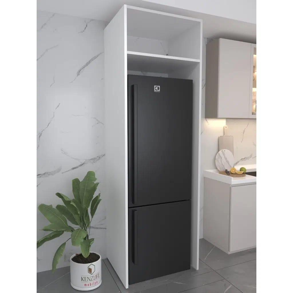 Kenzlife buzdolabı derin dondurucu dolabı modülü antarktika beyaz 240*080*70 kapaksız arkalıksız