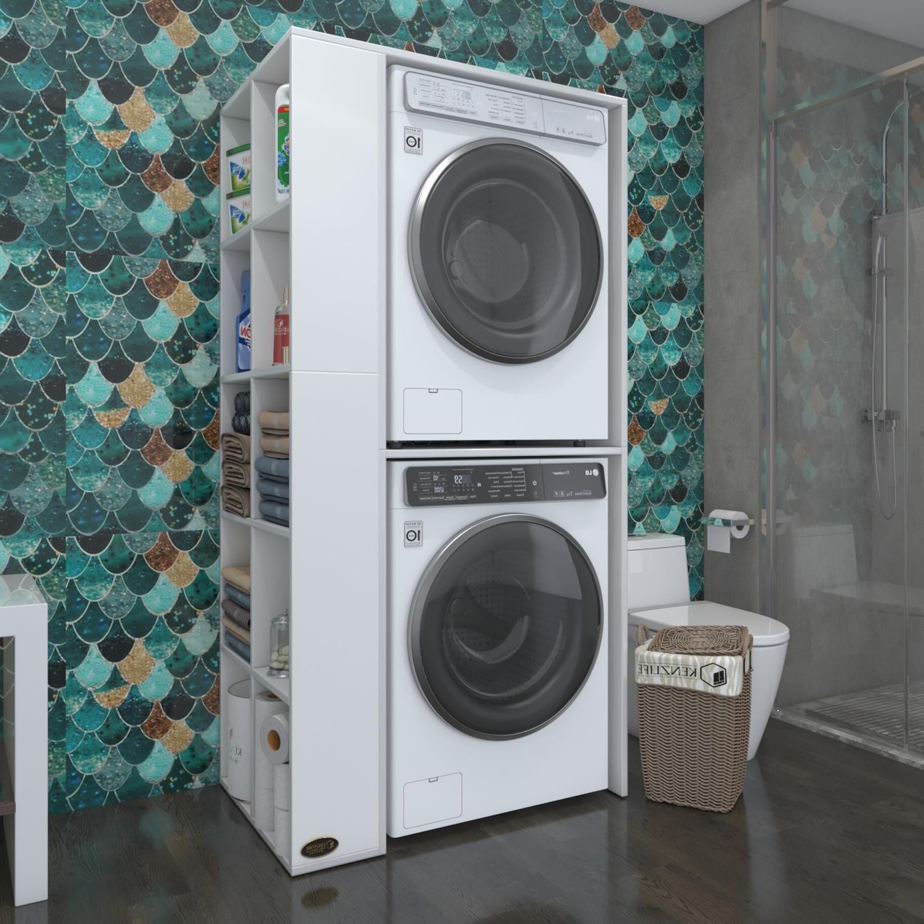 Kenzlife çamaşır-kurutma makinesi dolabı bolodenkamdf sol byz 180*090*60 % 100 mdf full mdf banyo kapaksız arkalıksız