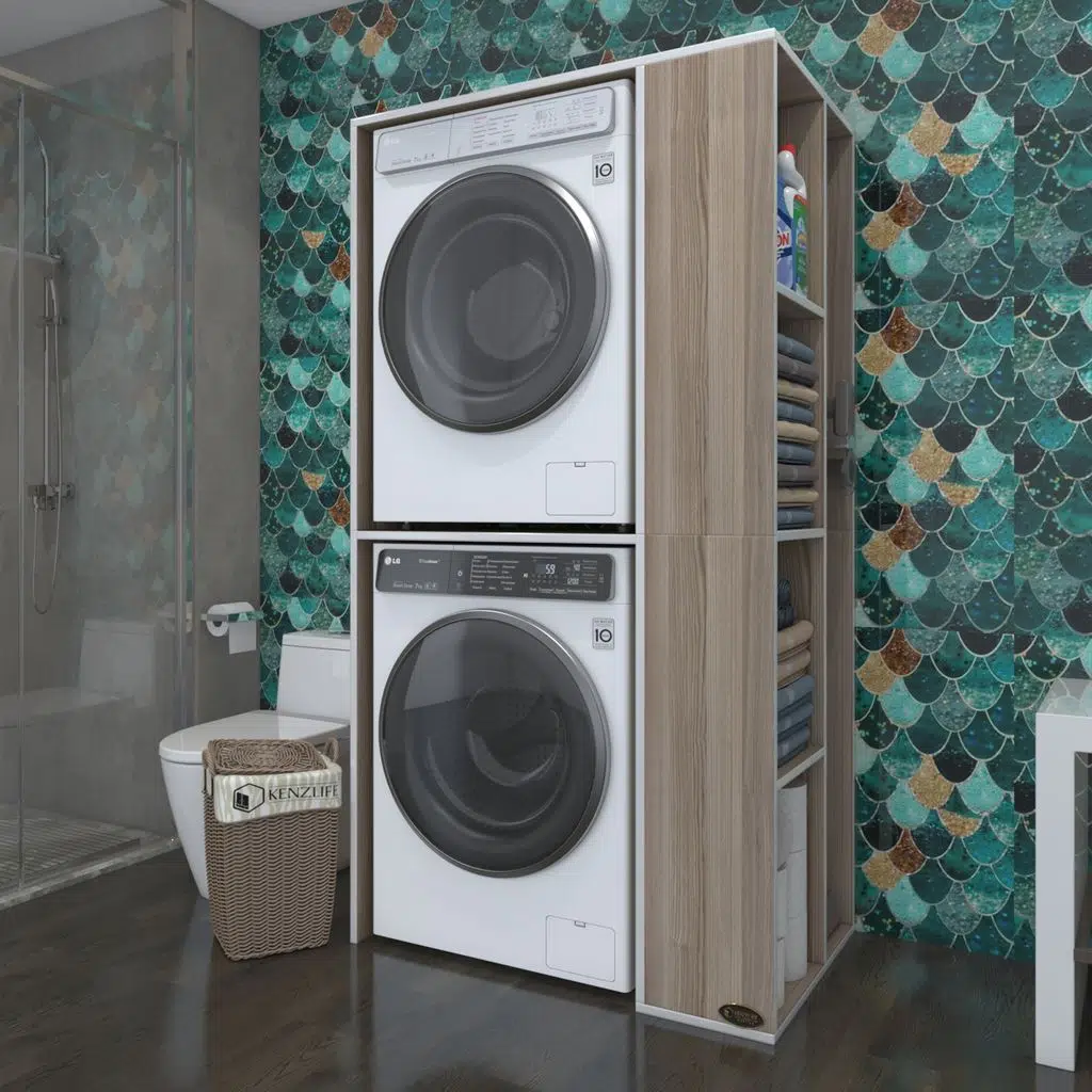 Kenzlife çamaşır-kurutma makinesi dolabı demyan crd 180*090*60 banyo kapaksız arkalıksız