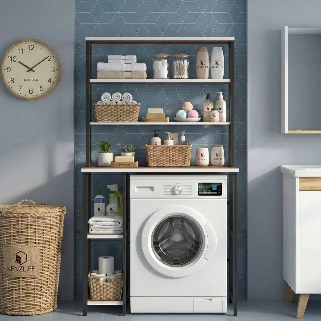 Kenzlife çamaşır kurutma makinesi dolabı ıstranca cvzsyh 180*070*60 mat suntalam metal siyah boya