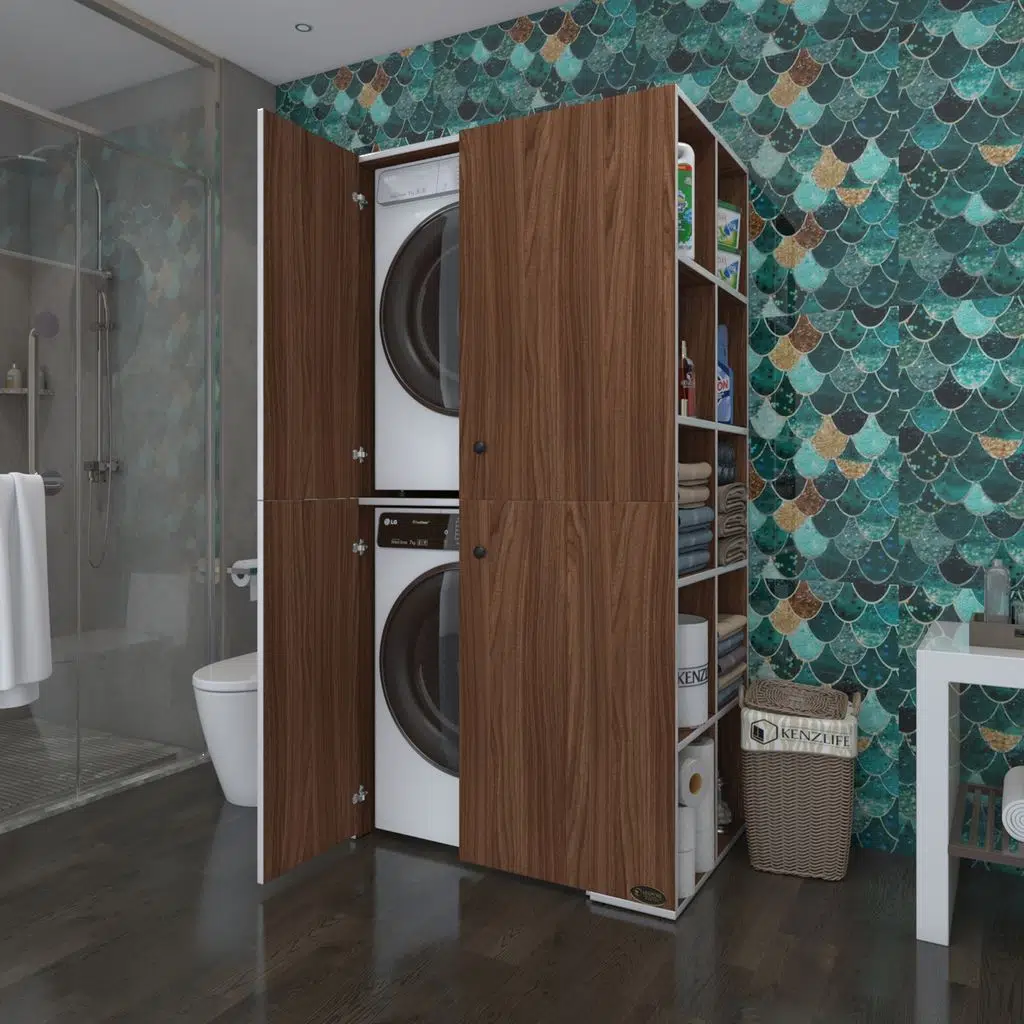 Kenzlife çamaşır-kurutma makinesi dolabı kapaklı fedyenka cvz 180*090*60 banyo arkalıksız