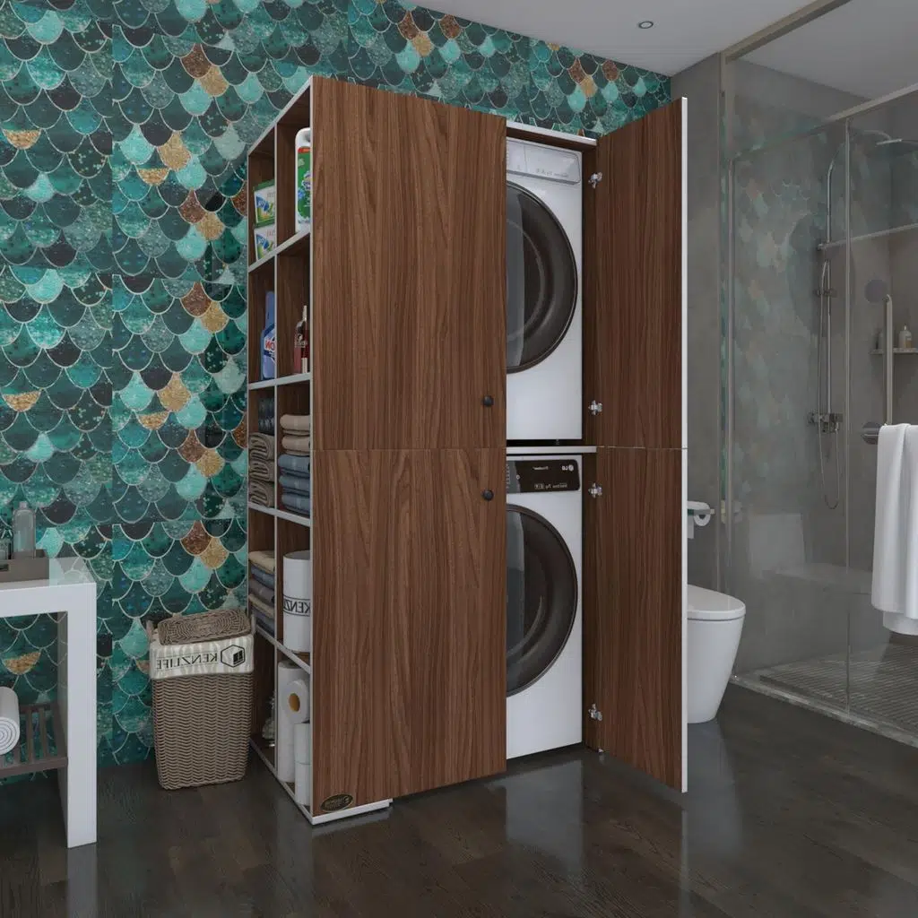 Kenzlife çamaşır-kurutma makinesi dolabı kapaklı fedyenka sol cvz 180*090*60 banyo arkalıksız