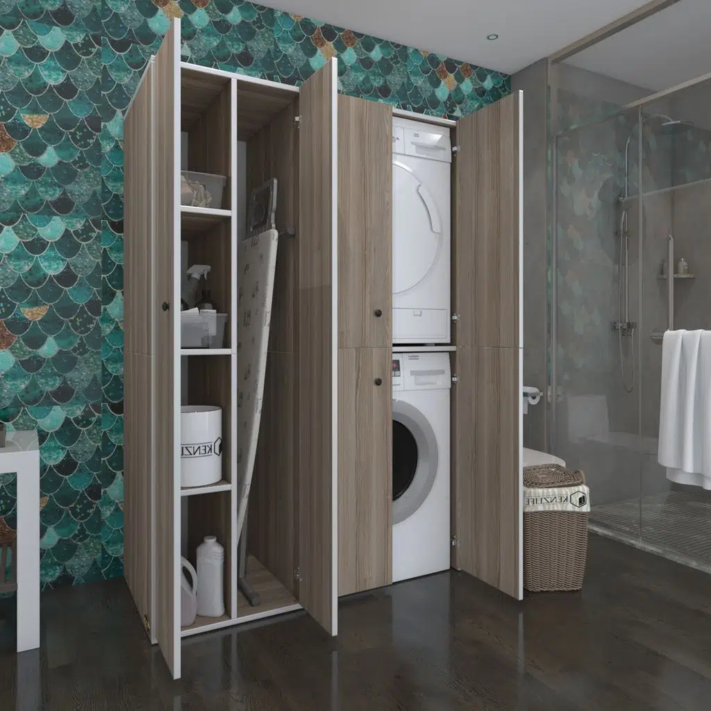 Kenzlife çamaşır-kurutma makinesi dolabı kapaklı yaromira crd 180*120*60 banyo arkalıksız