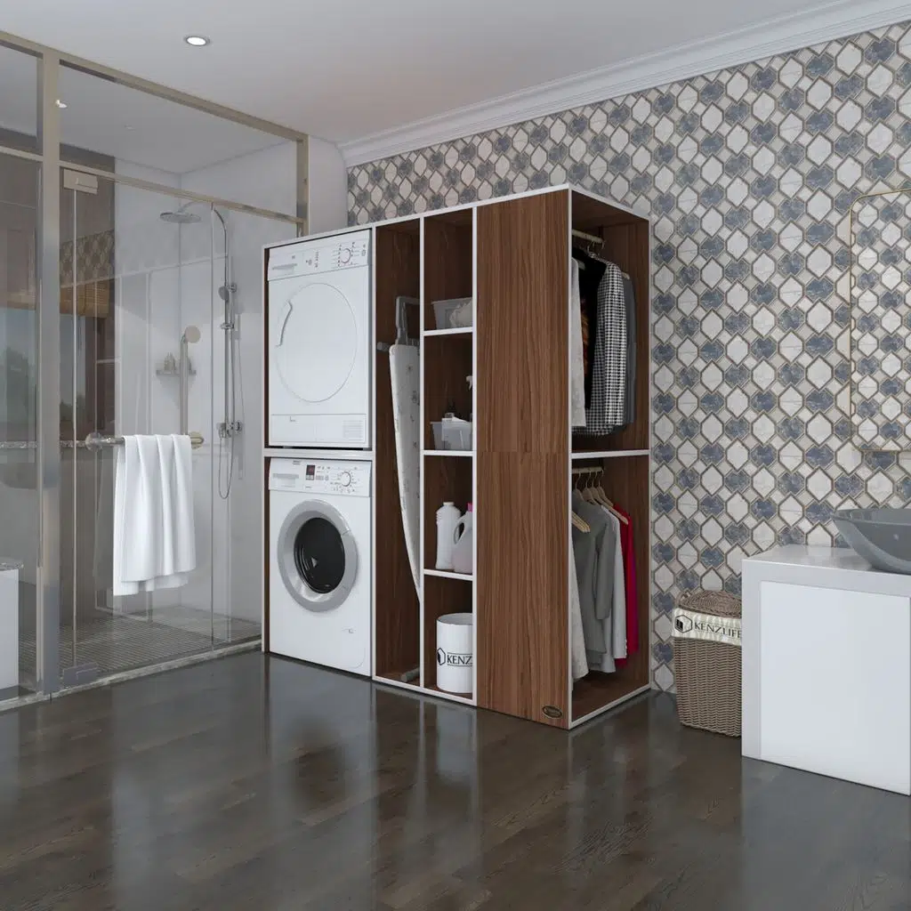 Kenzlife çamaşır-kurutma makinesi dolabı ve giysi dolabı kazvini sol cvz 180*160*60 banyo