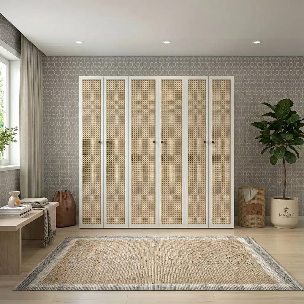 Kenzlife çamaşır-kurutma makinesi dolabı ve giysi dolabı suyuti sol mat beyaz 180*170*60 hazeran kare kapak MDF gövde