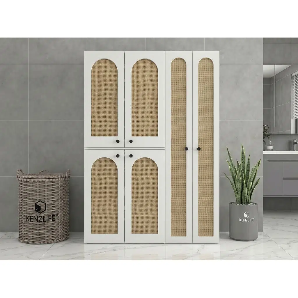Kenzlife çamaşır-kurutma makinesi dolabı yaromira mat beyaz 180*120*64 jut oval kapak suntalam gövde