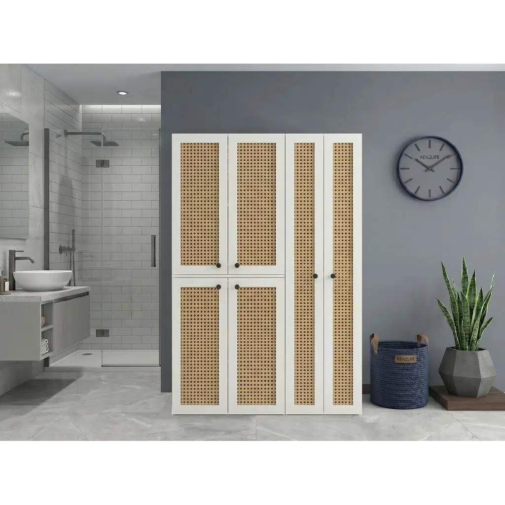 Kenzlife çamaşır-kurutma makinesi dolabı yaromira sol mat beyaz 180*120*64 hazeran kare kapak suntalam gövde