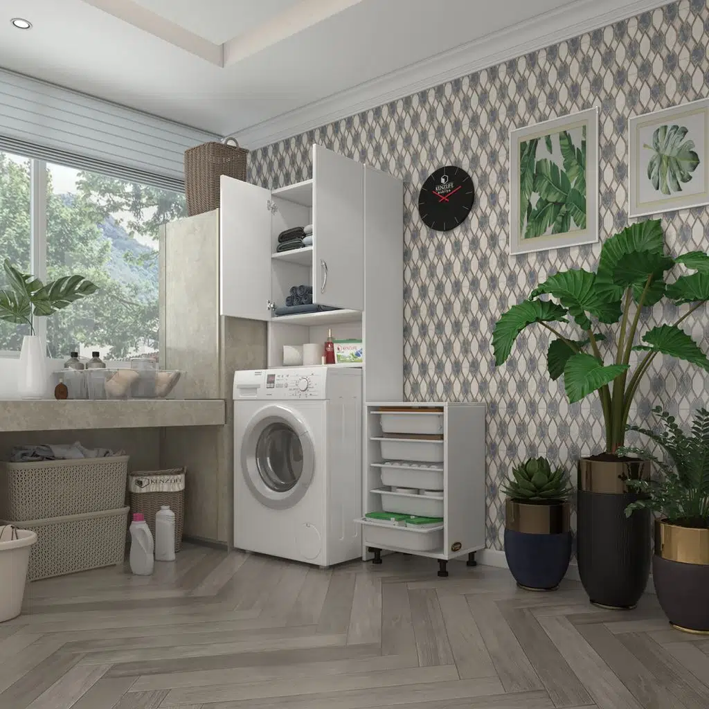 Kenzlife çamaşır makinesi dolabı sinemsepet byz 05 li banyo arkalıksız kurutma bulaşık