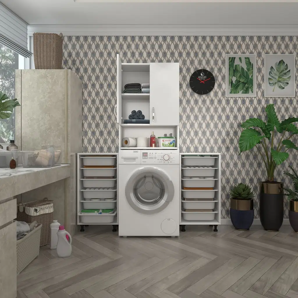 Kenzlife çamaşır makinesi dolabı sinemsepetduble byz 06 lı banyo arkalıksız kurutma bulaşık