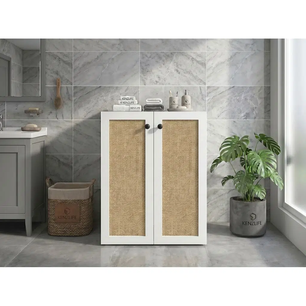 Kenzlife çamaşır makinesi dolabı tatyana mat beyaz 90*70*60 jut kare kapak MDF gövde