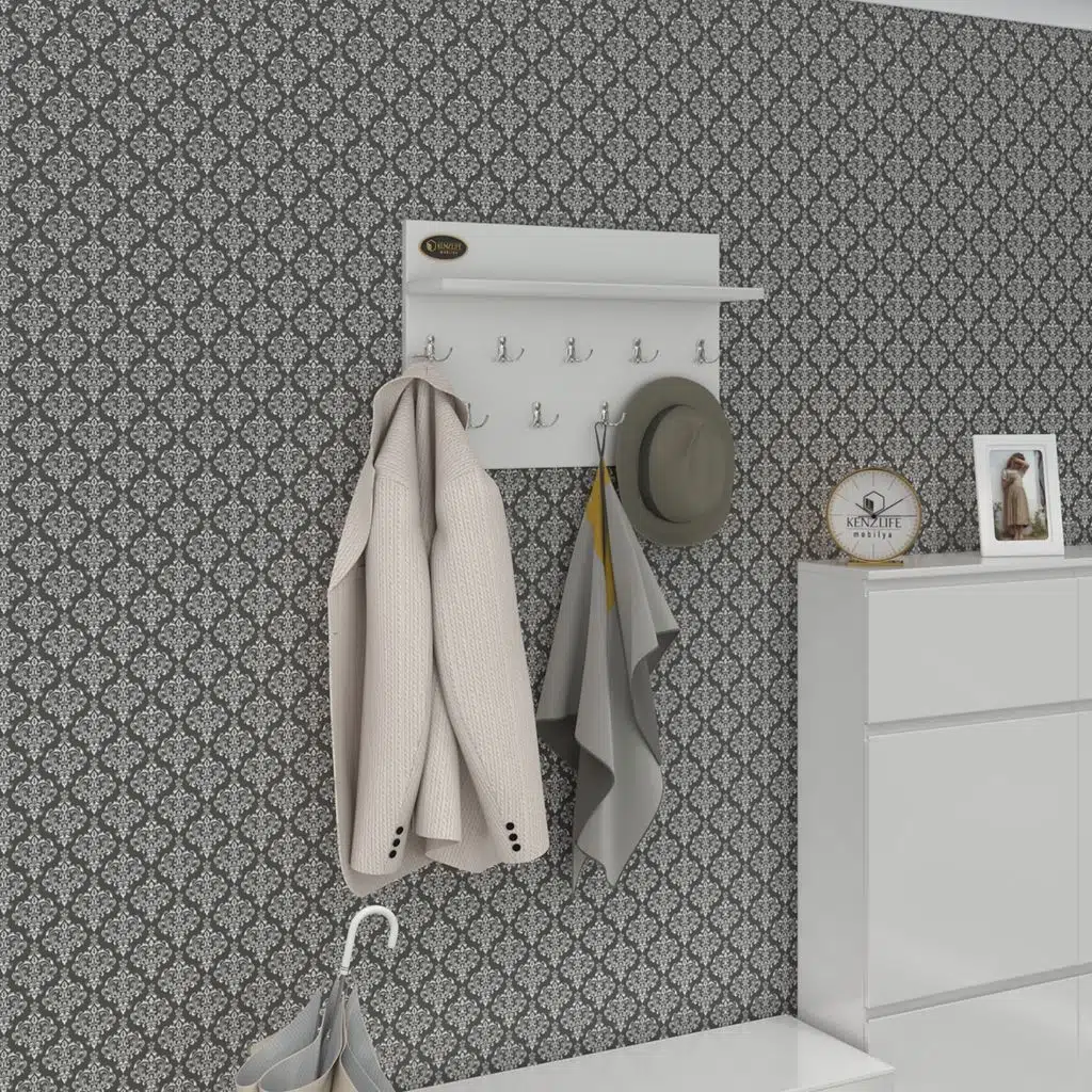 Kenzlife elbise askılığı akasya byz vestiyer portmanto askı askılık 9 adet askı