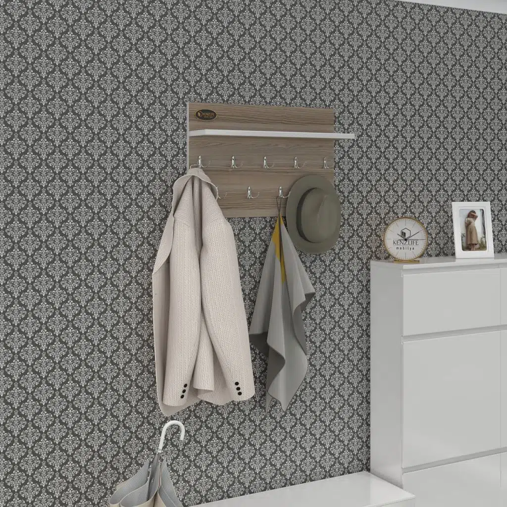 Kenzlife elbise askılığı akasya crd vestiyer portmanto askı askılık 9 adet askı