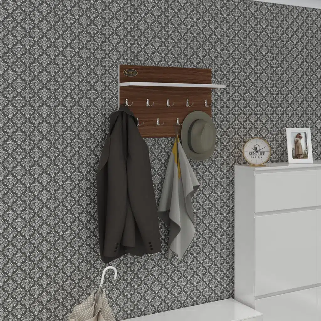 Kenzlife elbise askılığı akasya cvz vestiyer portmanto askı askılık 9 adet askı