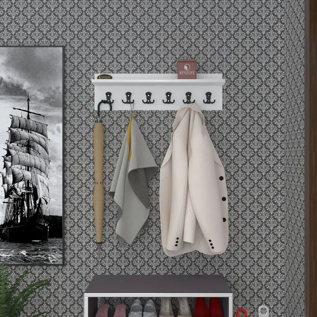 Kenzlife elbise askılığı askılık vettini070 byz 20*070*12 siyah 6 adet askı portmanto