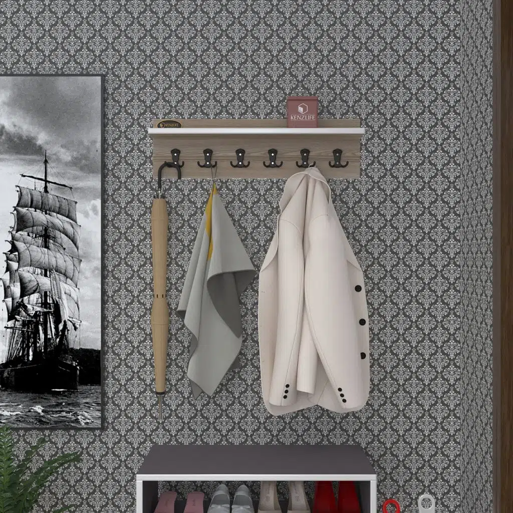 Kenzlife elbise askılığı askılık vettini70 crd 20*070*12 siyah 6 adet askı portmanto