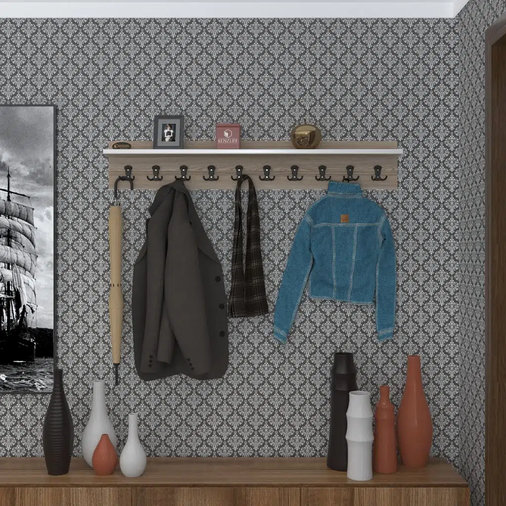 Kenzlife elbise askılığı askılık vettini120 crd 20*120*12 siyah 10 adet askı portmanto