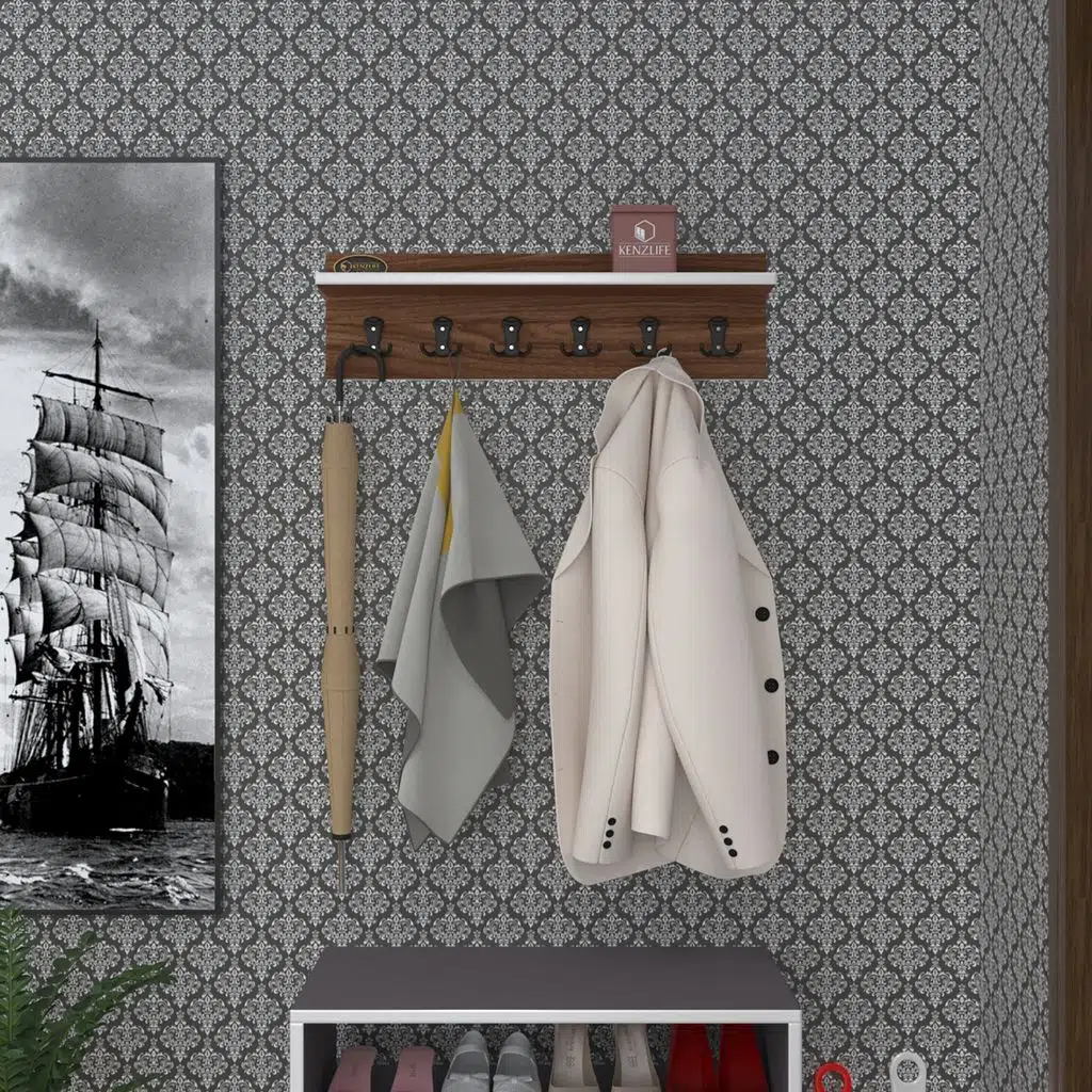 Kenzlife elbise askılığı askılık vettini70 cvz 20*070*12 siyah 6 adet askı portmanto