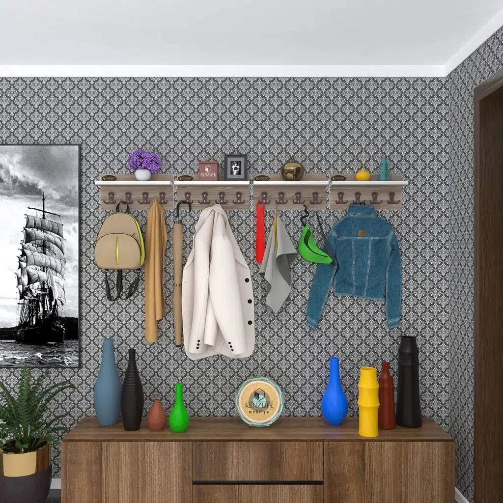 Kenzlife elbise askılığı karayemiş4 crd 26*152*12 vestiyer portmanto askı askılık 16 adet askı