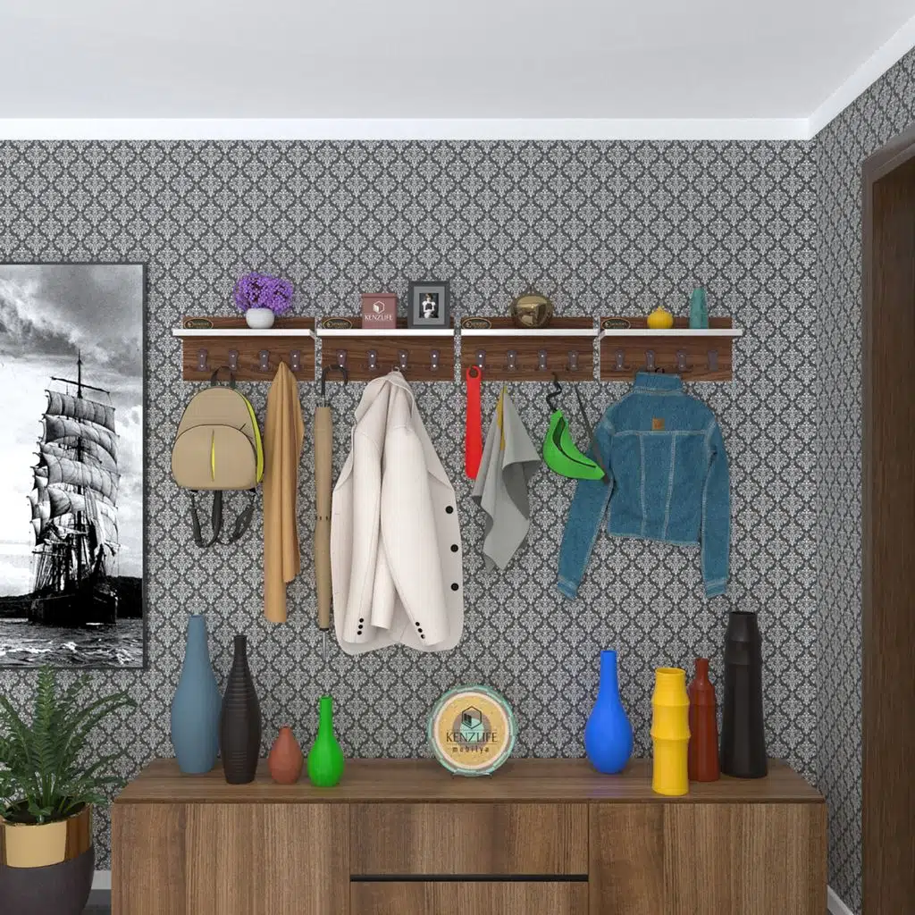 Kenzlife elbise askılığı karayemiş4 cvz 26*152*12 vestiyer portmanto askı askılık 16 adet askı