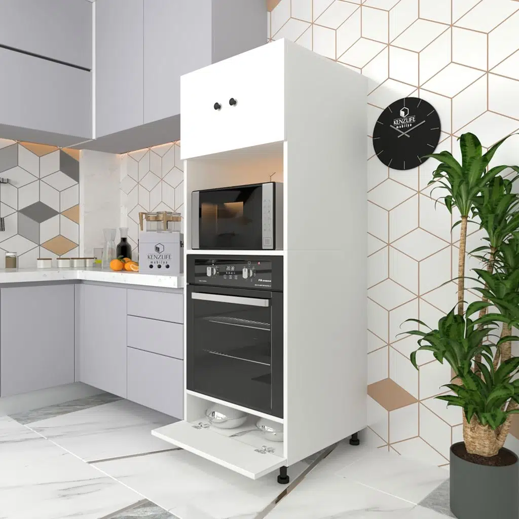 Kenzlife fırın dolabı halide byz 162*60*56 mutfak kapaklı ayaklı banyo kiler ofis