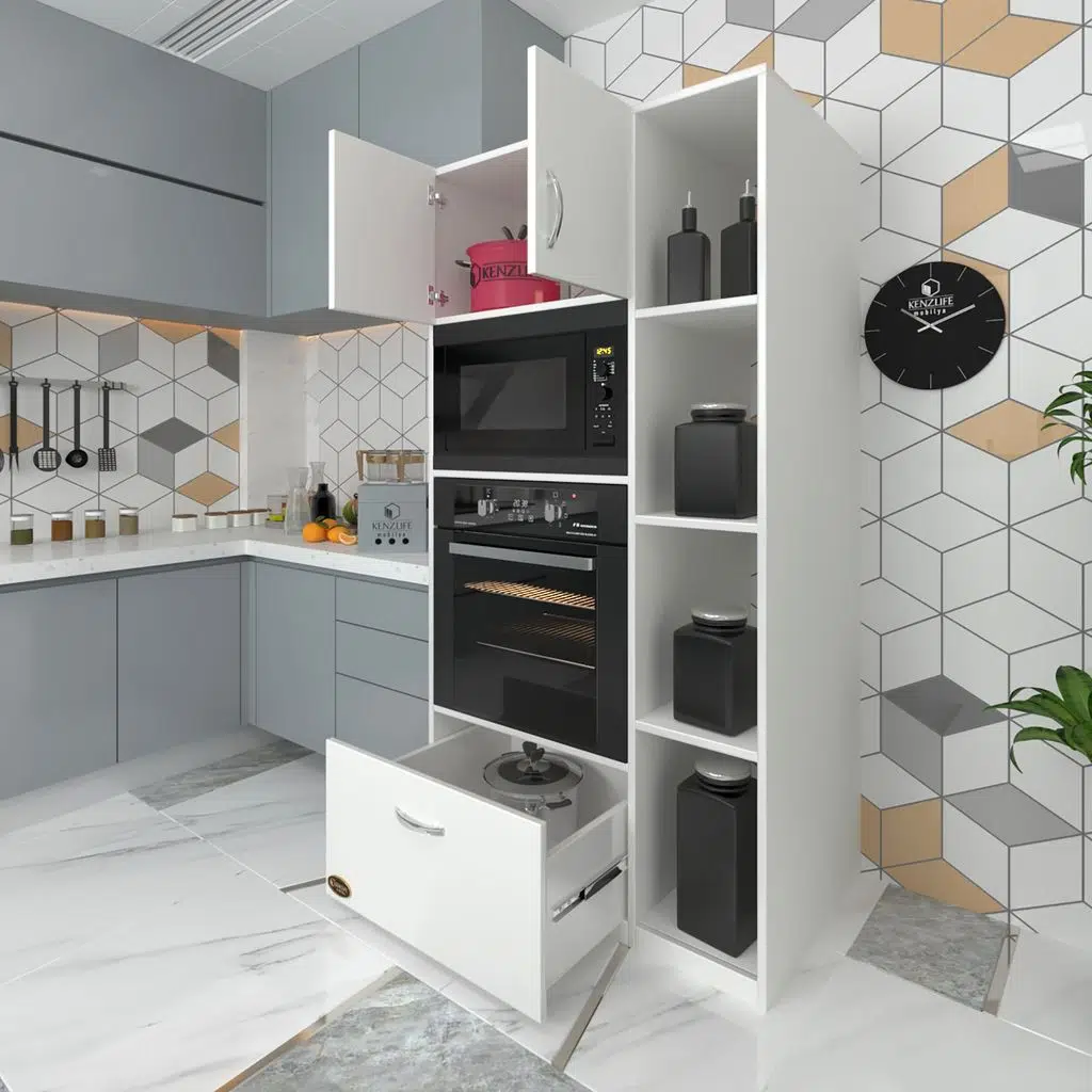 Kenzlife fırın dolabı makbule byz 180*90*56 mutfak çekmeceli ayaklı banyo kiler ofis