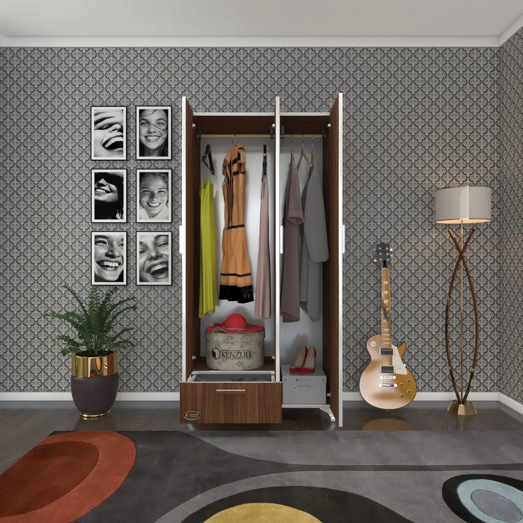 Kenzlife gardırop 3 kapaklı kapılı çekmeceli yasemin 168*80*42 cvz ayaklı gardolap dolap