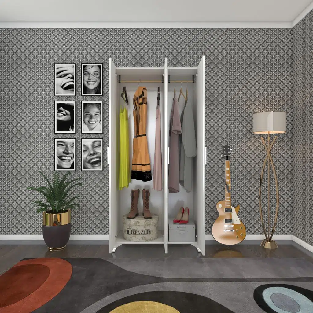 Kenzlife gardırop 3 kapılı menekşe 168*80*42 byz ayaklı gardolap dolap ofis