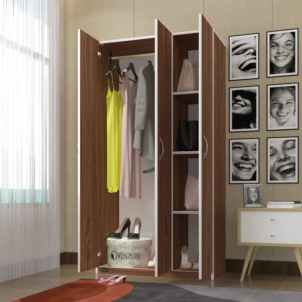 Kenzlife gardırop 3 kapılı ballıbaba 180*120*52 cvz XLARGE kapaklı gardolap dolap