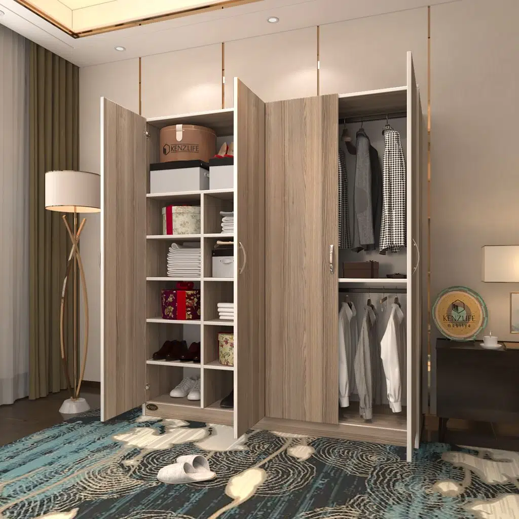 Kenzlife gardırop 4 kapılı kaktüs 180*160*52 crd XLARGE kapaklı gardolap dolap