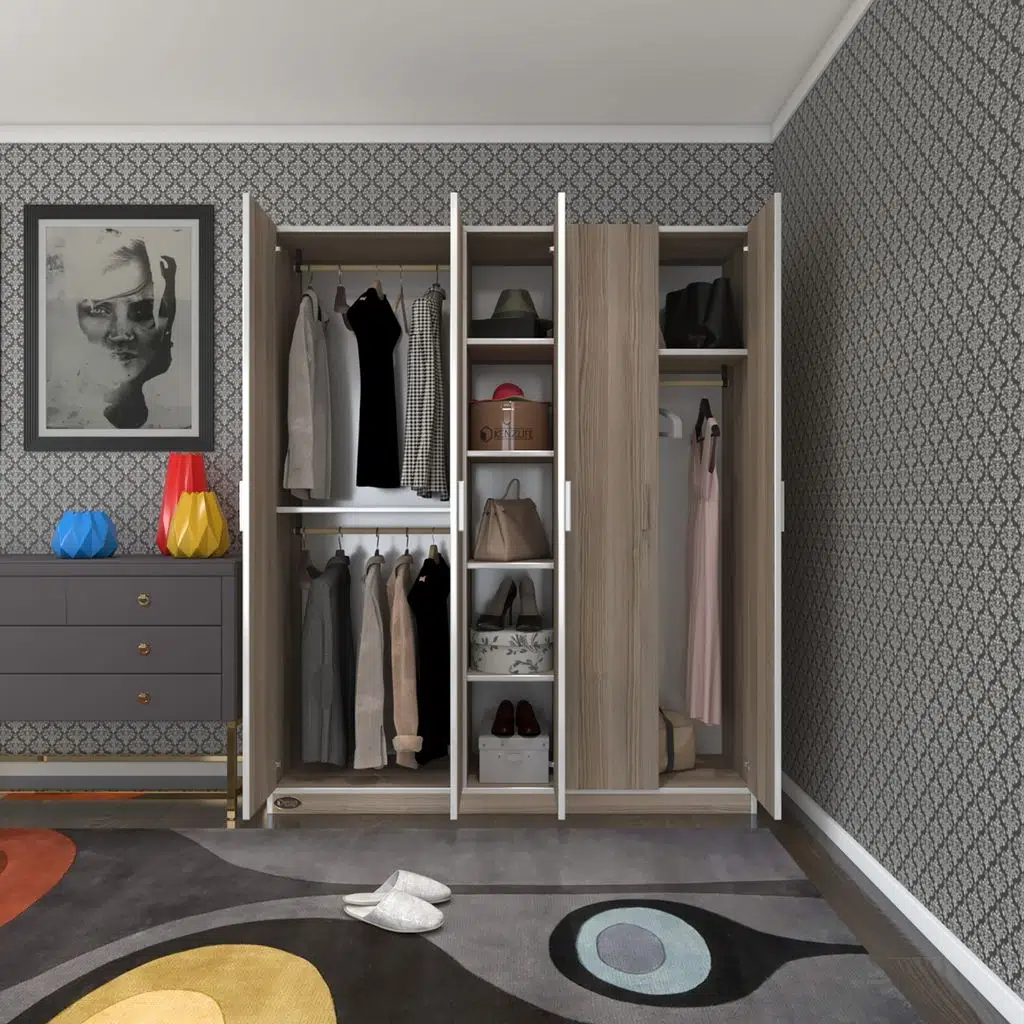 Kenzlife gardırop 5 kapaklı kapılı 150 lilyum crd gardolap dolap